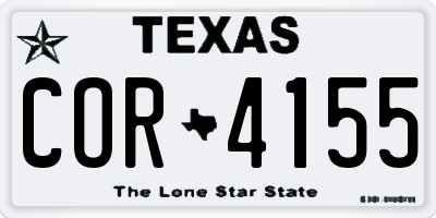 TX license plate COR4155