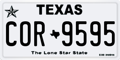 TX license plate COR9595