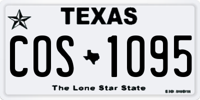 TX license plate COS1095