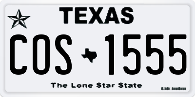 TX license plate COS1555