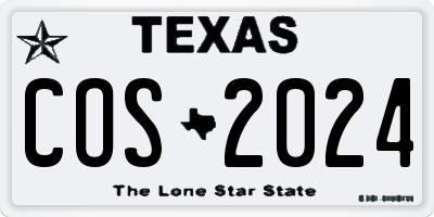 TX license plate COS2024