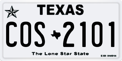 TX license plate COS2101