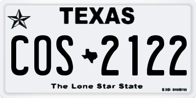 TX license plate COS2122