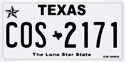 TX license plate COS2171