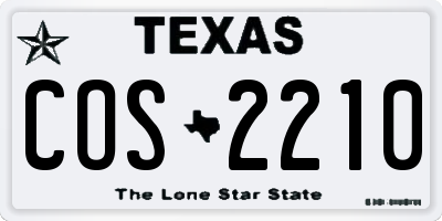 TX license plate COS2210