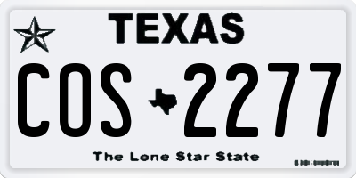 TX license plate COS2277