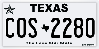 TX license plate COS2280