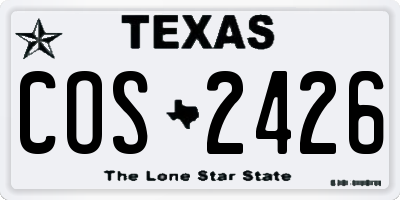 TX license plate COS2426