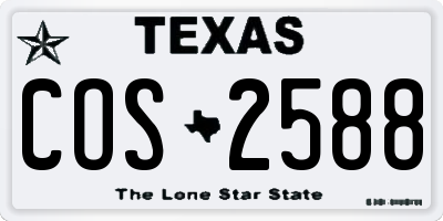TX license plate COS2588