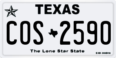 TX license plate COS2590