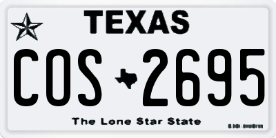 TX license plate COS2695