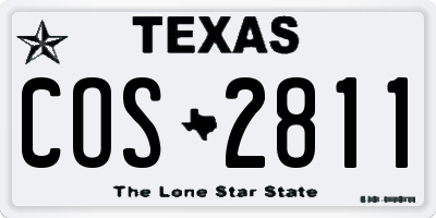 TX license plate COS2811