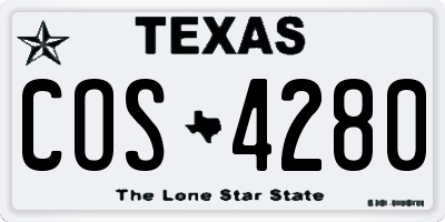 TX license plate COS4280