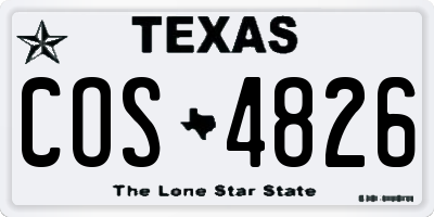 TX license plate COS4826