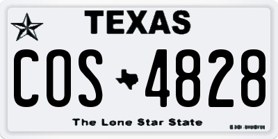 TX license plate COS4828