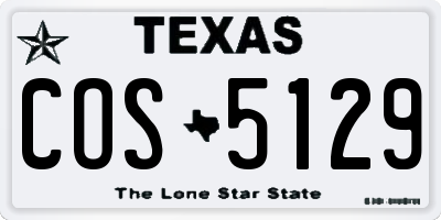 TX license plate COS5129