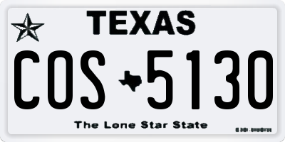 TX license plate COS5130