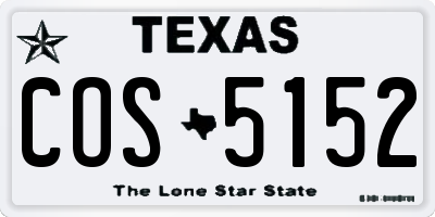 TX license plate COS5152