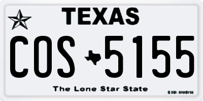 TX license plate COS5155