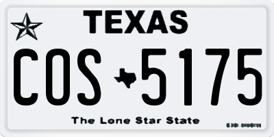 TX license plate COS5175
