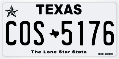 TX license plate COS5176