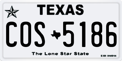 TX license plate COS5186