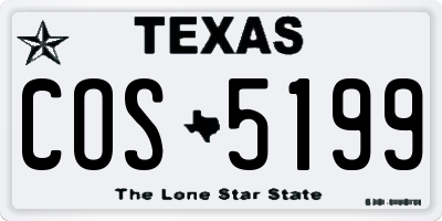 TX license plate COS5199