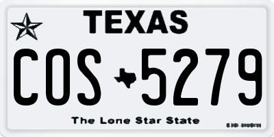 TX license plate COS5279