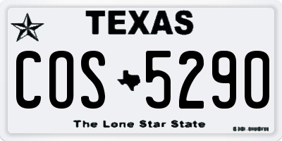 TX license plate COS5290