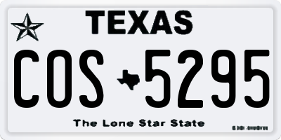 TX license plate COS5295