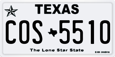 TX license plate COS5510