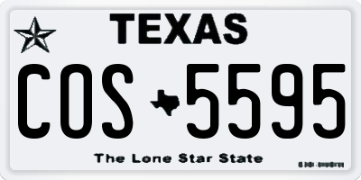 TX license plate COS5595