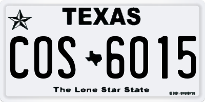 TX license plate COS6015