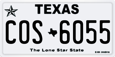 TX license plate COS6055