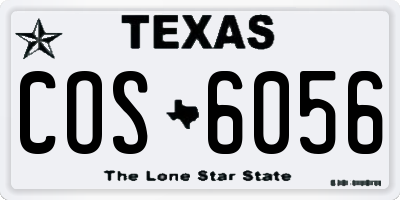 TX license plate COS6056