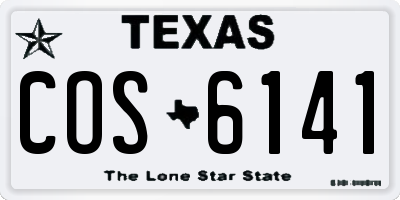 TX license plate COS6141