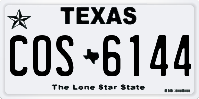 TX license plate COS6144