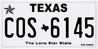 TX license plate COS6145