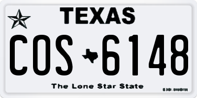 TX license plate COS6148