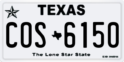 TX license plate COS6150