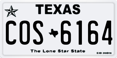 TX license plate COS6164