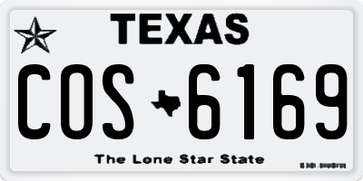 TX license plate COS6169