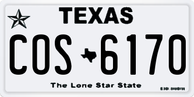 TX license plate COS6170