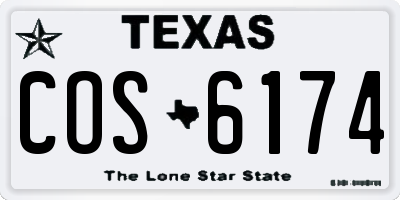 TX license plate COS6174