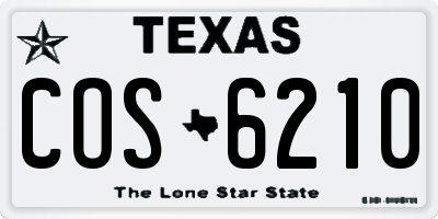 TX license plate COS6210