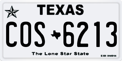 TX license plate COS6213