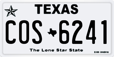 TX license plate COS6241