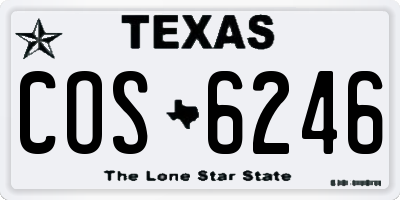 TX license plate COS6246