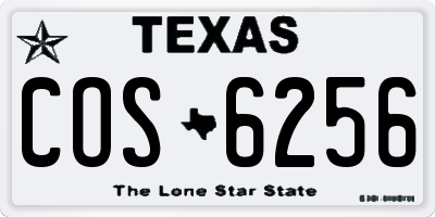 TX license plate COS6256