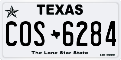 TX license plate COS6284